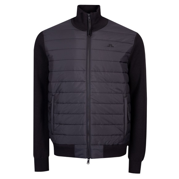 J.Lindeberg Mens Black Bodie Knitted Hybrid Jacket main image