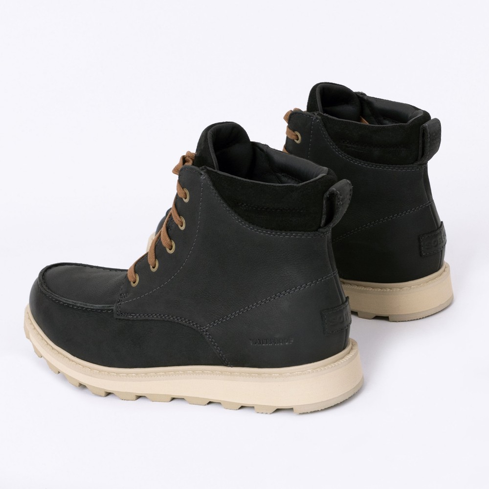 Sorel Madson Black Leather Waterproof Moc Toe Boot Size 5 EUR 37 Sorel Madson Moc Toe Boots - Men main image 2