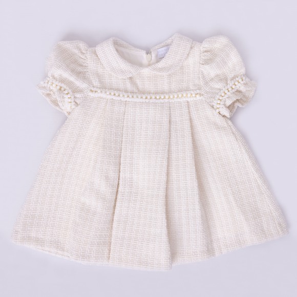 Deolinda Girls White Pearl Detail Dress main image