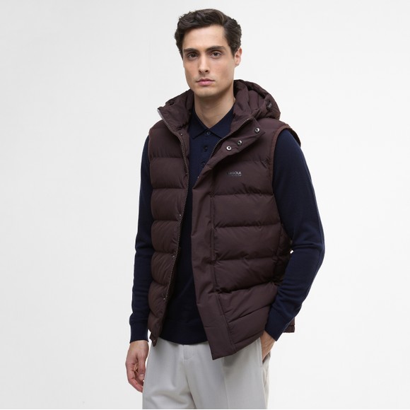 Barbour International Mens Purple Padley Puffer Gilet main image