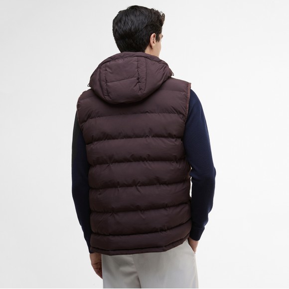 Barbour International Mens Purple Padley Puffer Gilet main image