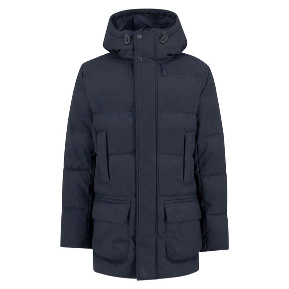 Barbour Lifestyle Mens Blue Check Winter Beaufort Puffer Jacket main image