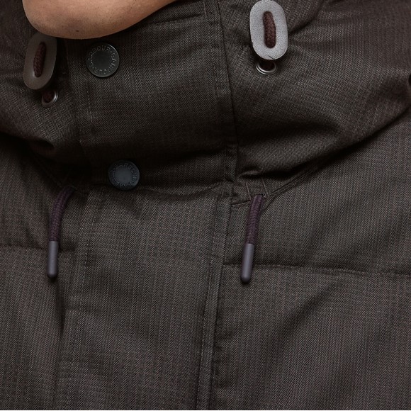 Barbour Lifestyle Mens Brown Check Winter Beaufort Puffer Jacket main image