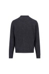 Fynch Hatton Mens Grey Merino Cashmere Full Zip Cardigan
