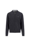 Fynch Hatton Mens Grey Merino Cashmere Full Zip Cardigan