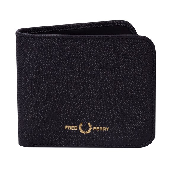Fred Perry Mens Black Scotchgrain Leather Wallet main image