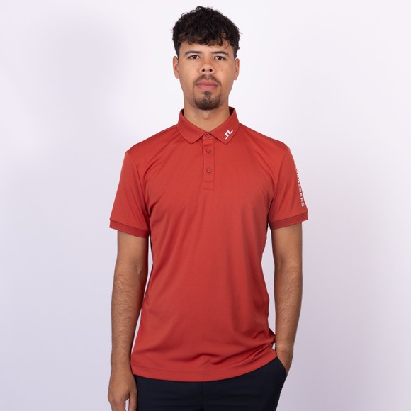 J.Lindeberg Mens Red Tour Tech Regular Fit Golf Polo main image