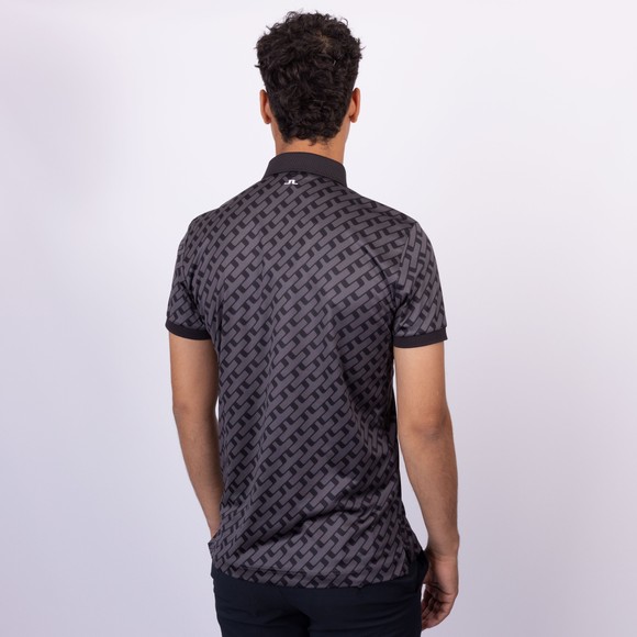J.Lindeberg Mens Black Tour Tech Print Polo Shirt main image