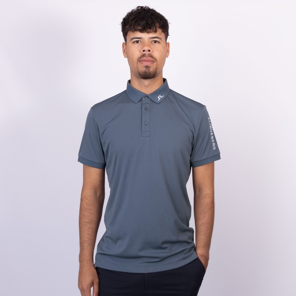 J.Lindeberg Mens Blue Tour Tech Regular Fit Golf Polo #3