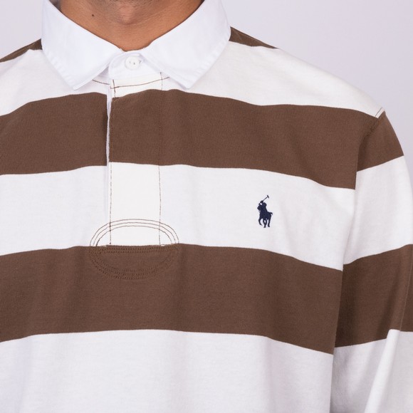 Polo Ralph Lauren Mens Brown The Iconic Rugby Shirt main image