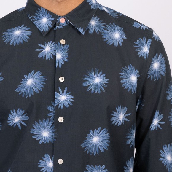 PS Paul Smith Mens Blue Floral Print Shirt main image