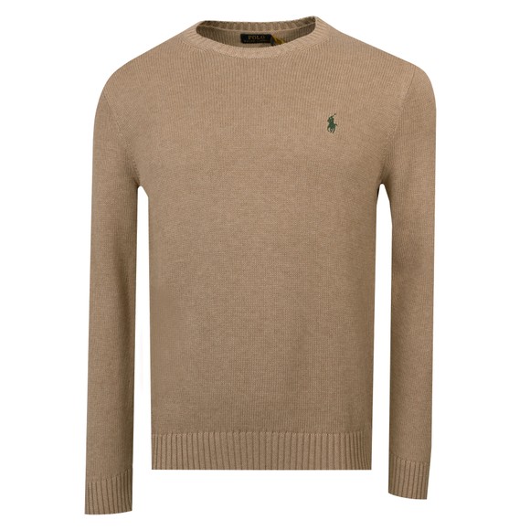 Polo Ralph Lauren Mens Beige Cotton Crewneck Sweater main image