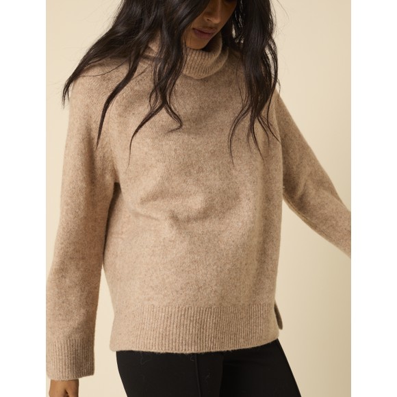 Nobody's Child Womens Off-White Roll Neck Jumper main image
