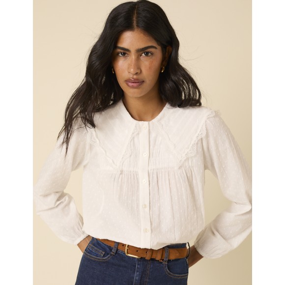 Nobody's Child Womens White Augusta Blouse main image