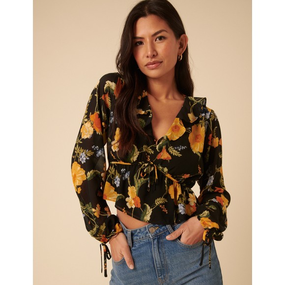 Nobody's Child Womens Black Kamala Top main image