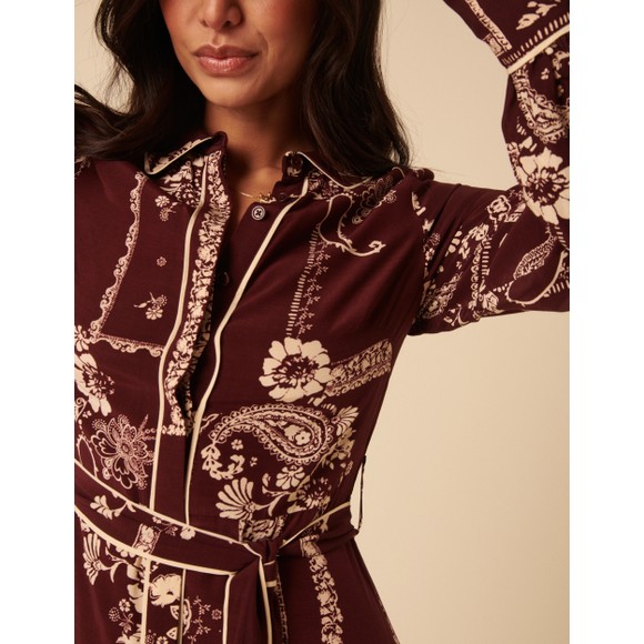Nobody's Child Womens Red Brookyln Shirt Midi Dress main image