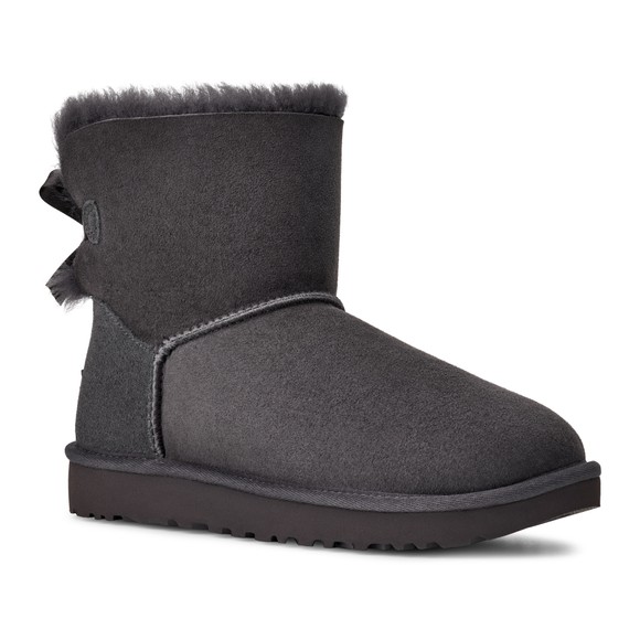 Ugg Womens Grey Mini Bailey Bow II Boot main image