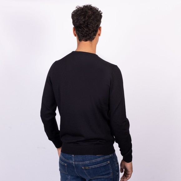 Gran Sasso Mens Black Merino Wool Crew Neck Jumper main image