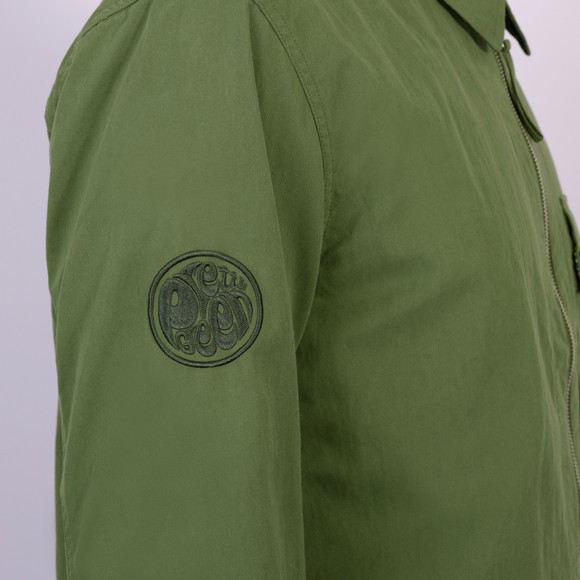 Pretty Green Mens Green Feltham Overshirt