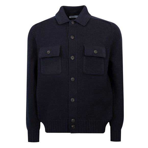 Gran Sasso Mens Blue Knitted Overshirt main image