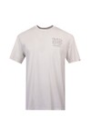Replay Mens Beige Distressed Lettering T-Shirt