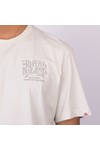 Replay Mens Beige Distressed Lettering T-Shirt