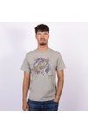 Replay Mens Grey Dragon Print Jersey T-Shirt