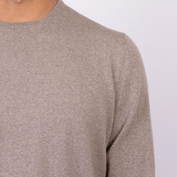 Gran Sasso Mens Orange Merino Wool Crew Neck Jumper main image