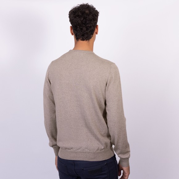 Gran Sasso Mens Orange Merino Wool Crew Neck Jumper main image