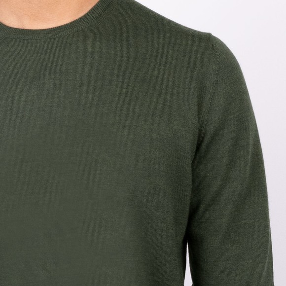 Gran Sasso Mens Green Merino Wool Crew Neck Jumper main image