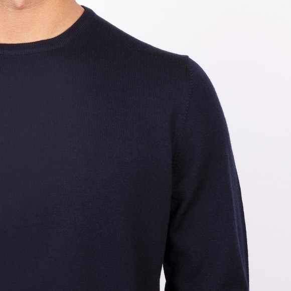 Gran Sasso Mens Blue Merino Wool Crew Neck Jumper main image
