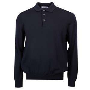 Merino Knitted Long Sleeve Polo Shirt