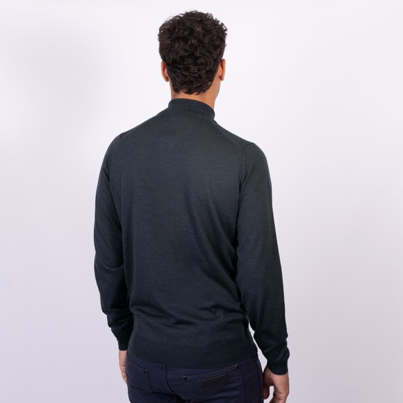 John Smedley Mens Grey Barrow Half Zip Knit main image
