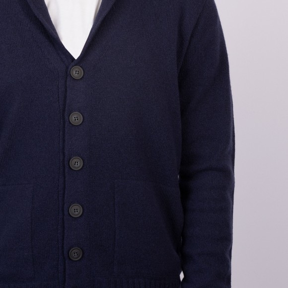 John Smedley Mens Blue Rockford Shawl Collar Jacket main image