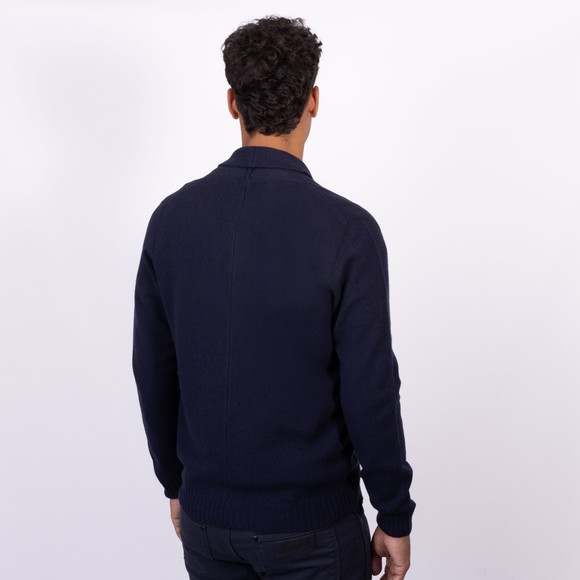 John Smedley Mens Blue Rockford Shawl Collar Jacket main image