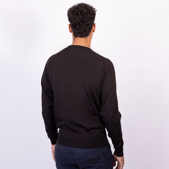 John Smedley Mens Brown Lundy Crew Neck Jumper main image