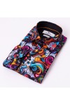 Claudio Lugli Mens Black Graffiti Shirt