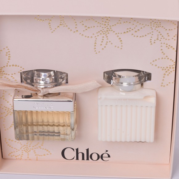 Chloe Womens Blue 50ml Parfum 100ml Body Lotion Set