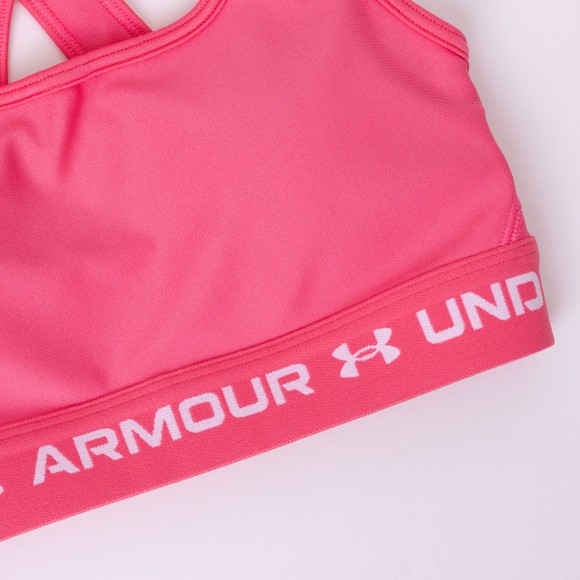 Under Armour Womens Pink Mid Crossback Sports Bra  main image