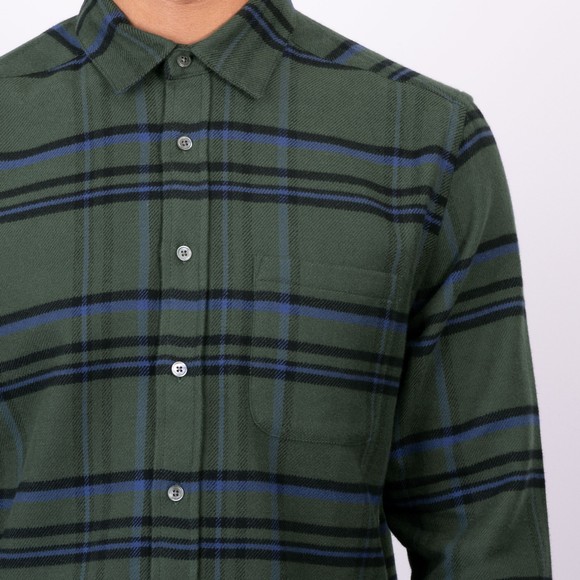 Portuguese Flannel Mens Green Green Box Shirt main image