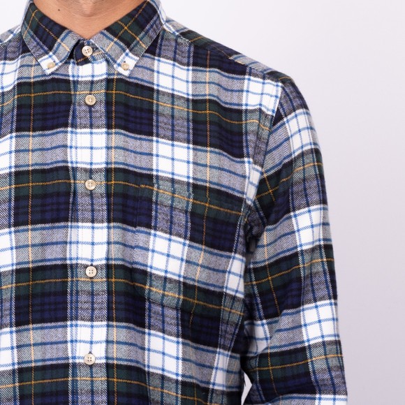 Portuguese Flannel Mens Green Marao Check Shirt main image