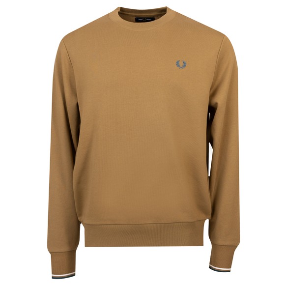 Fred Perry Mens Beige Crew Neck Sweatshirt main image