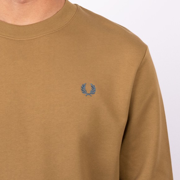 Fred Perry Mens Beige Crew Neck Sweatshirt main image
