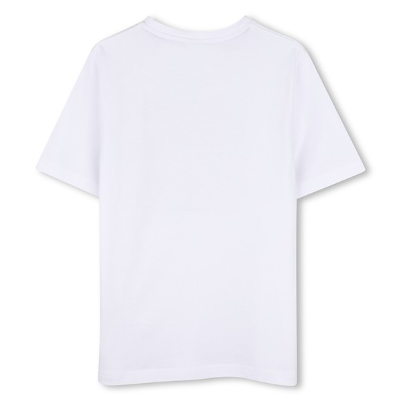 BOSS Boys White J52370 Logo T Shirt #4