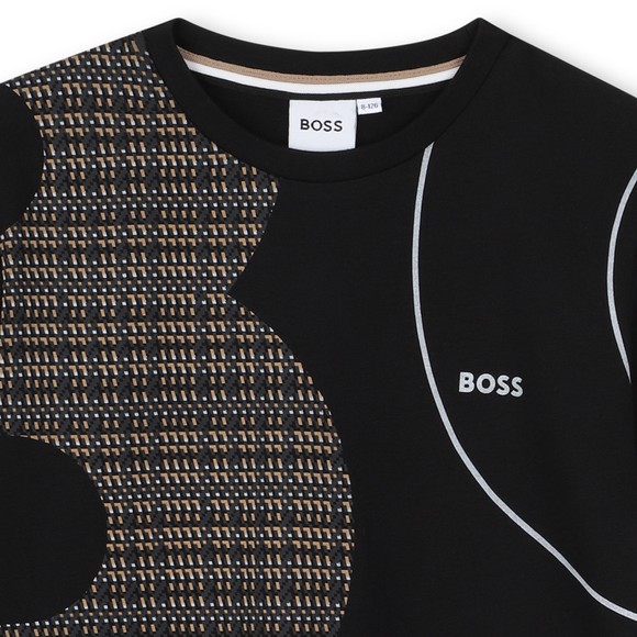 BOSS Boys Black J52724 T Shirt main image