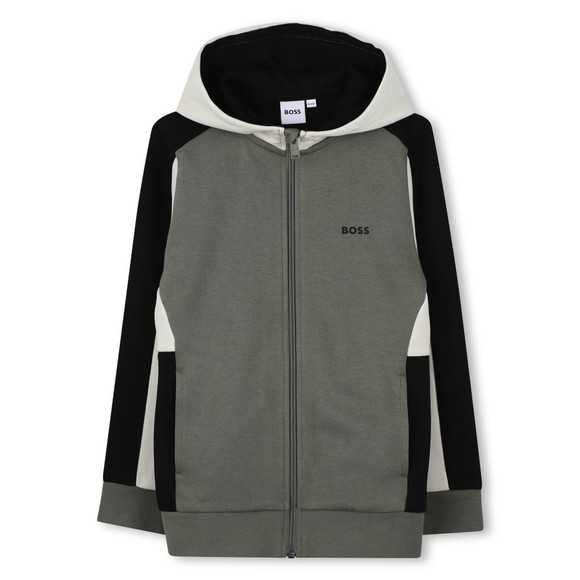 BOSS Boys Green J52322 Zip Hoody main image