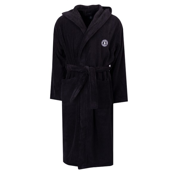 Polo Ralph Lauren Mens Black Polo Black Hooded Dressing Gown main image