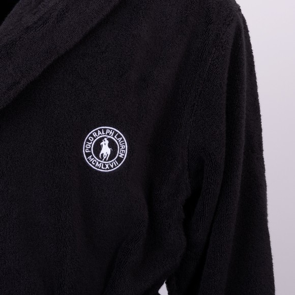 Polo Ralph Lauren Mens Black Polo Black Hooded Dressing Gown main image