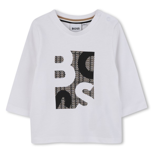 BOSS Baby Boys White J52472 Logo T Shirt main image