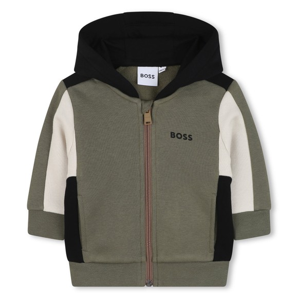 BOSS Baby Boys Green J52447 Zip Hoody main image